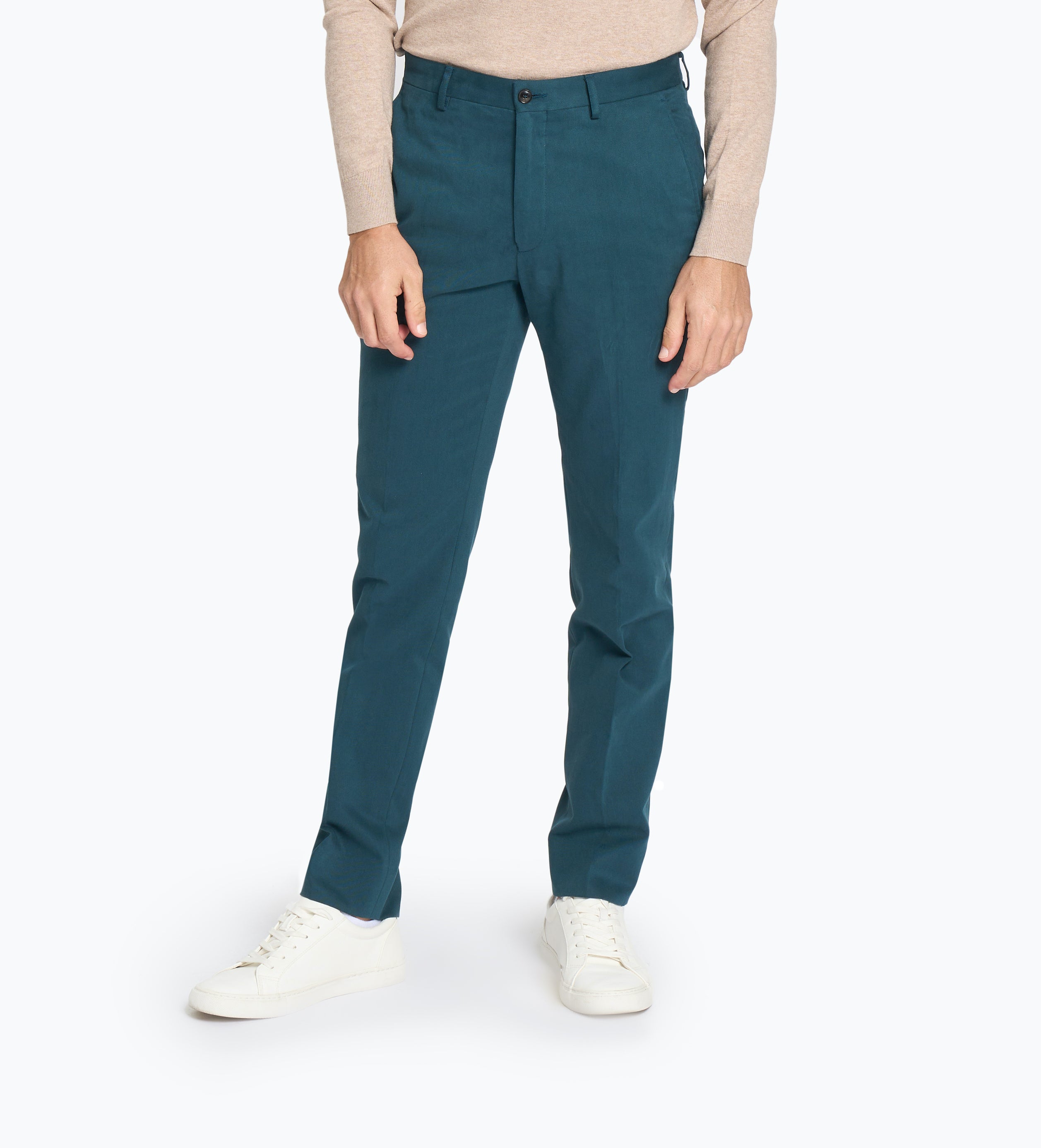 Di Sondrio Khaki Stretch Cotton Chino - Custom Fit Pants