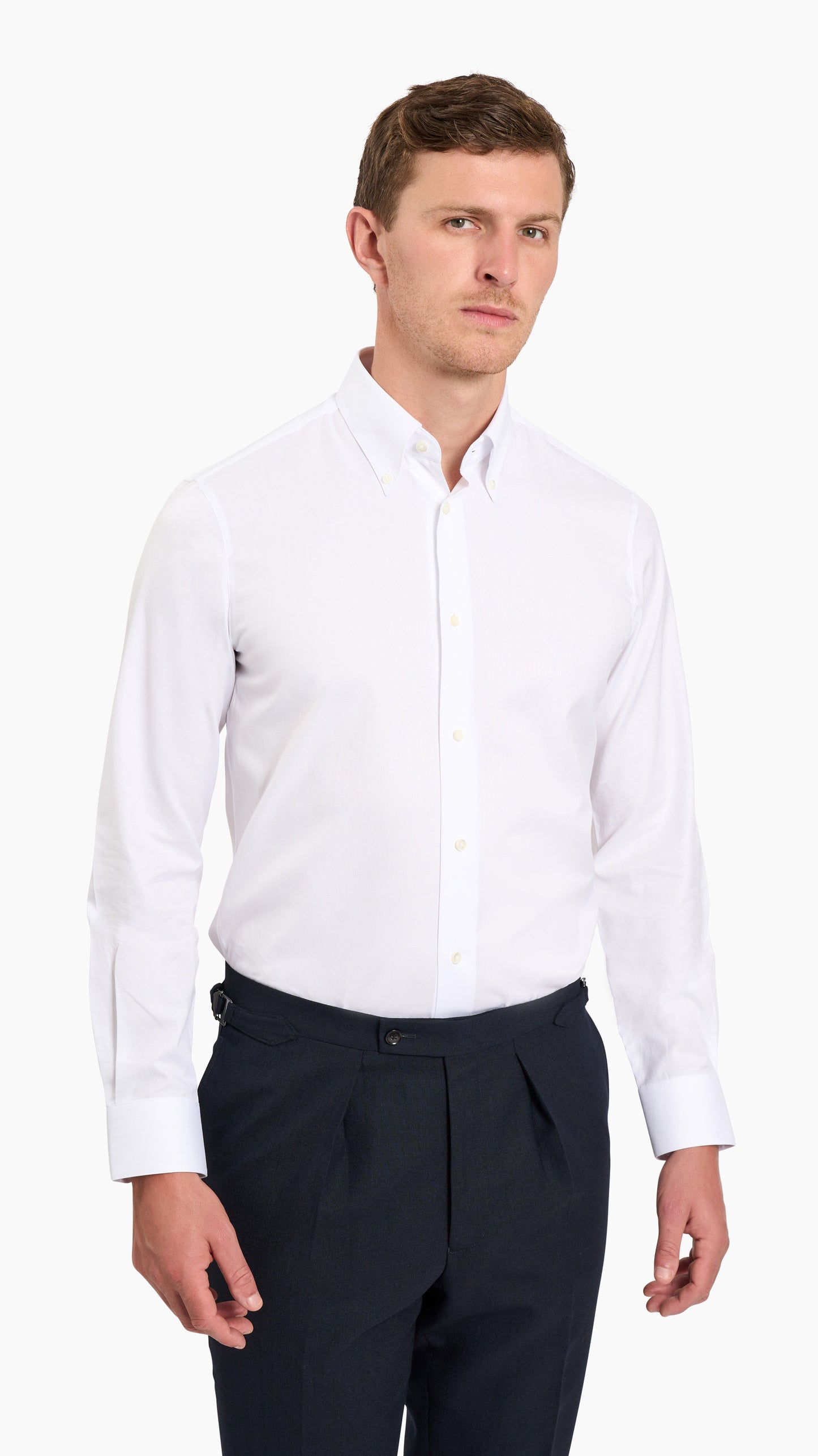 White Birdseye Oxford Shirt