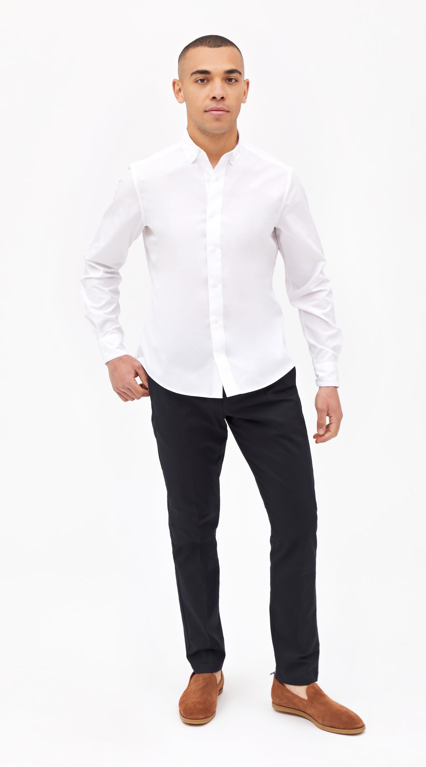 White Poplin Custom Shirt