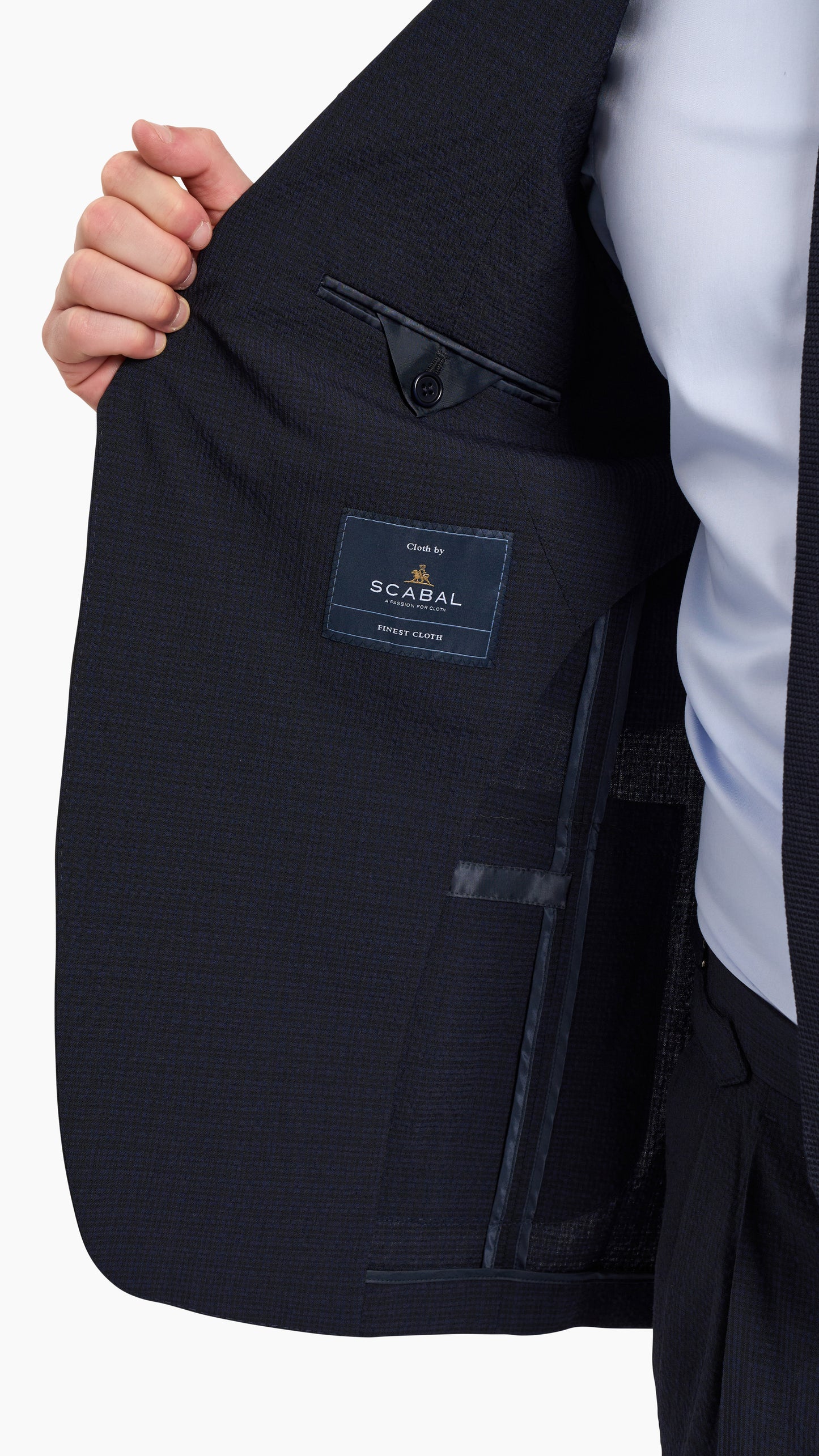 Scabal Navy Seersucker Suit