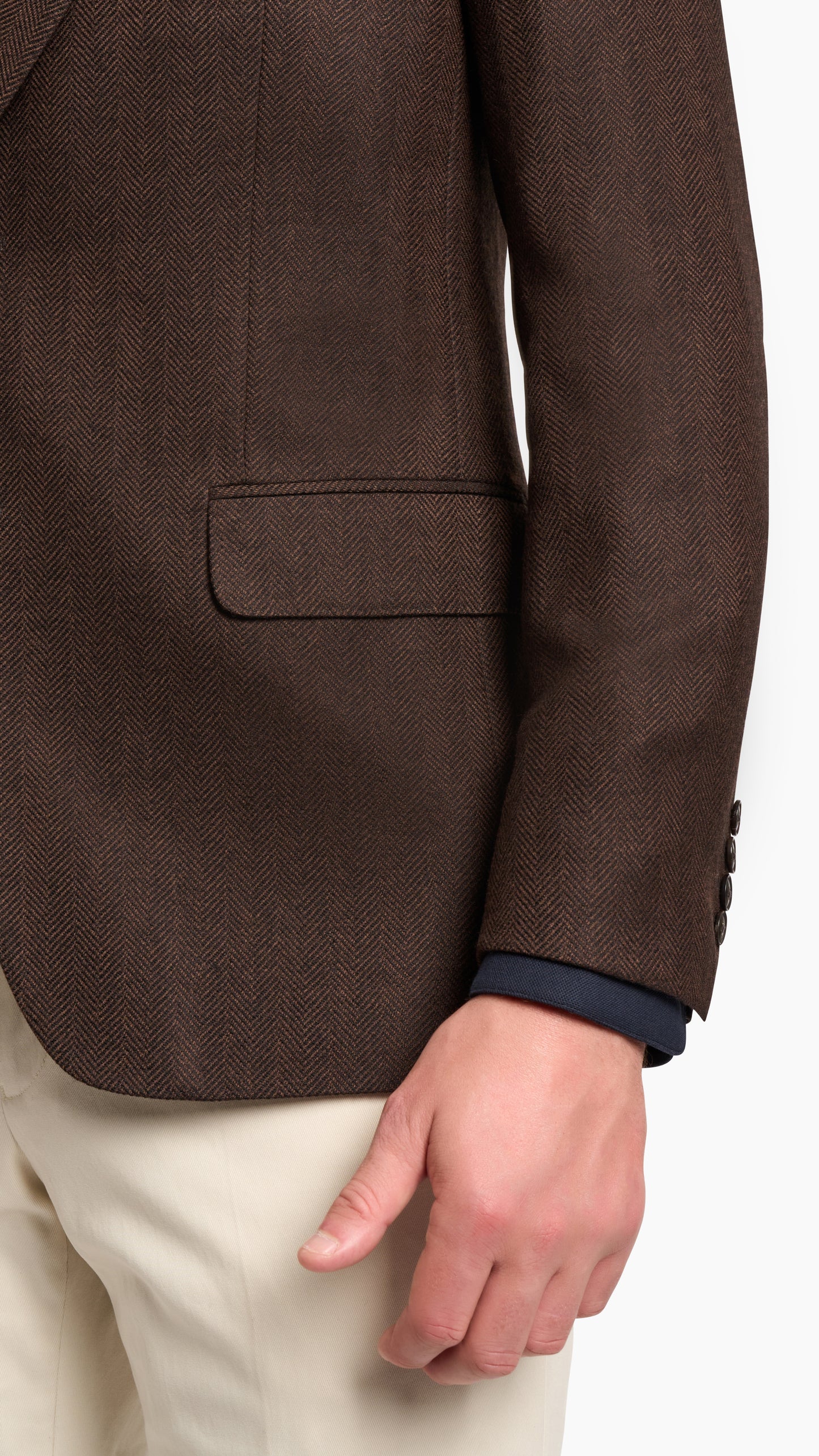 House Brown Herringbone Jacket