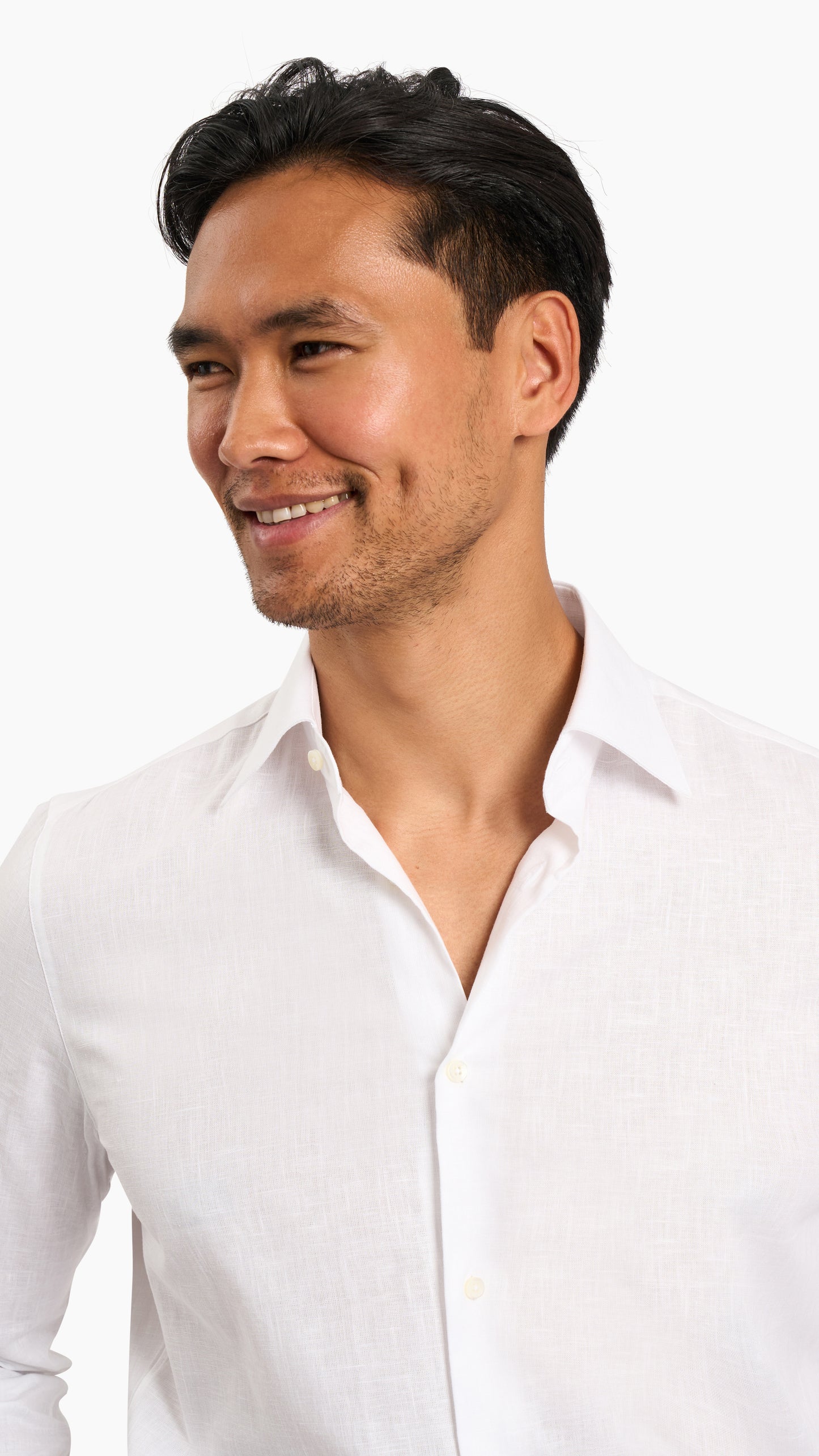 White Cotton Linen Shirt