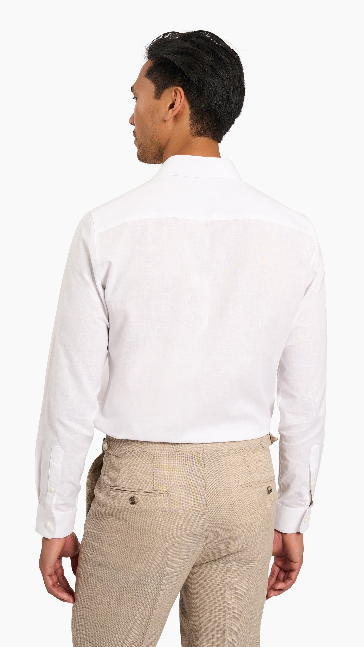 White Cotton Linen Shirt