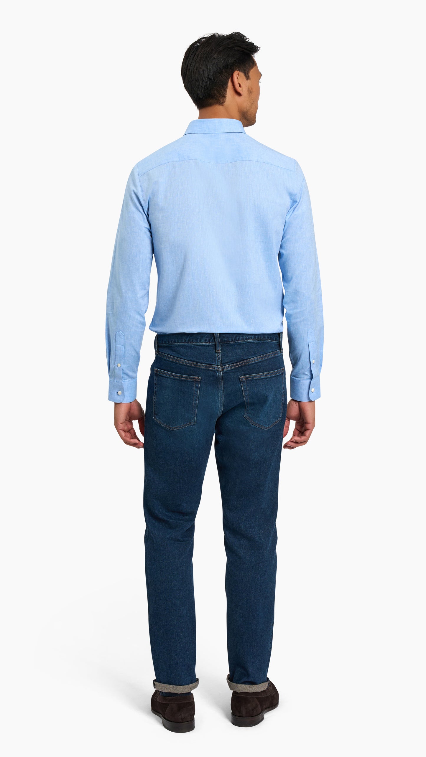 Blue Cotton Linen Shirt