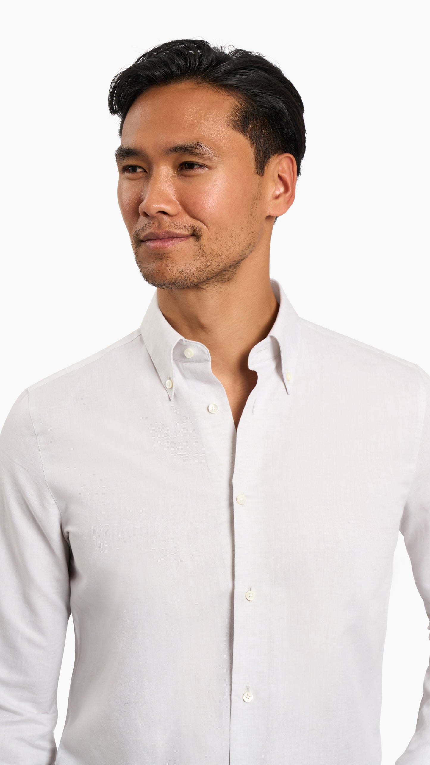 Somelos White Cotton/Linen Shirt