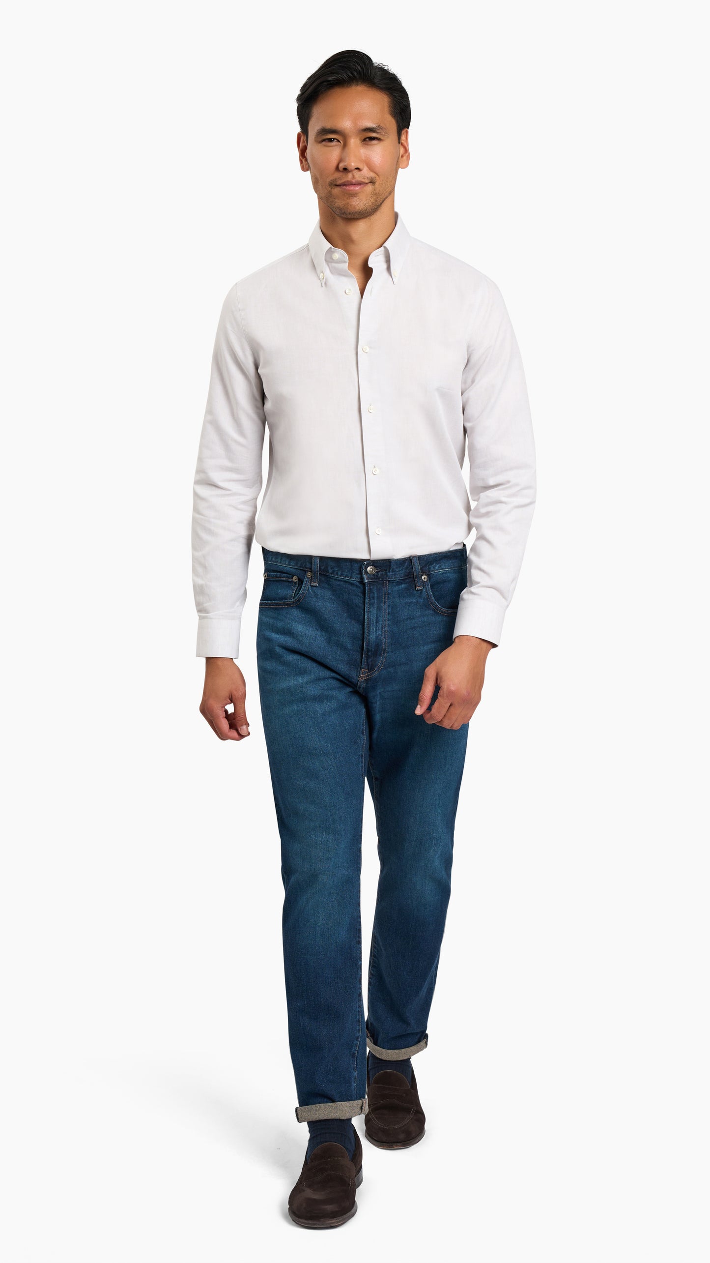 Somelos White Cotton/Linen Shirt