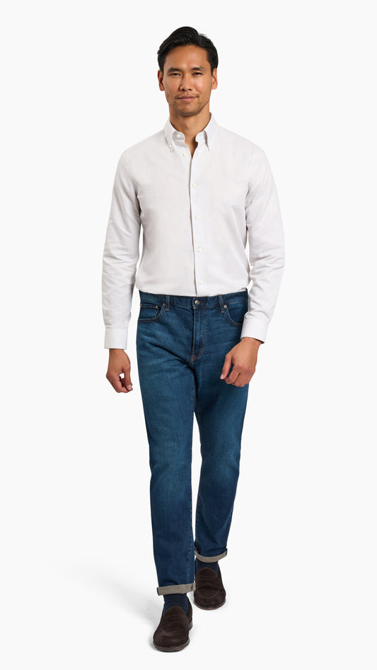 Somelos White Cotton/Linen Shirt