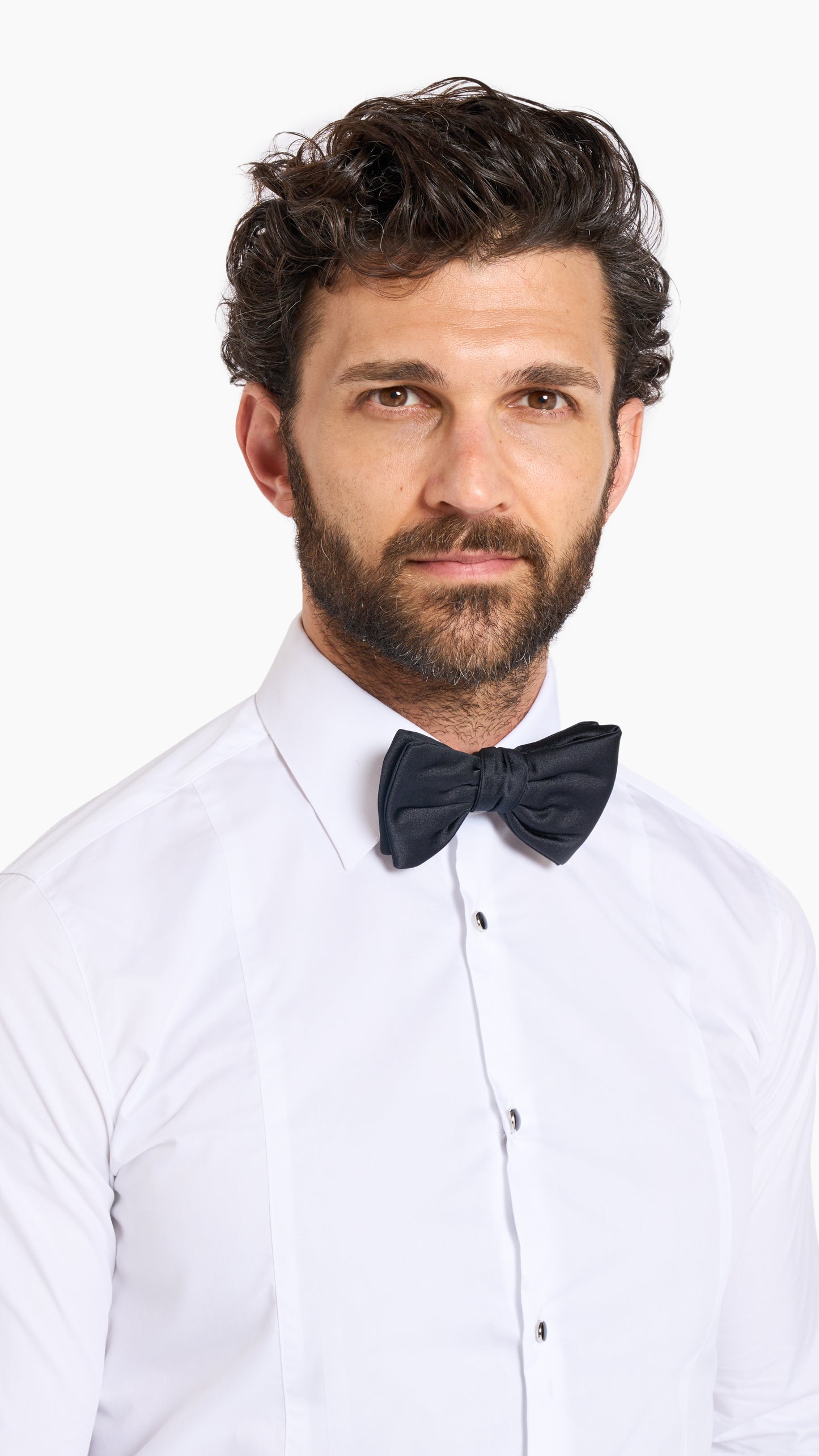 White ES Essentials Custom Tuxedo Shirt