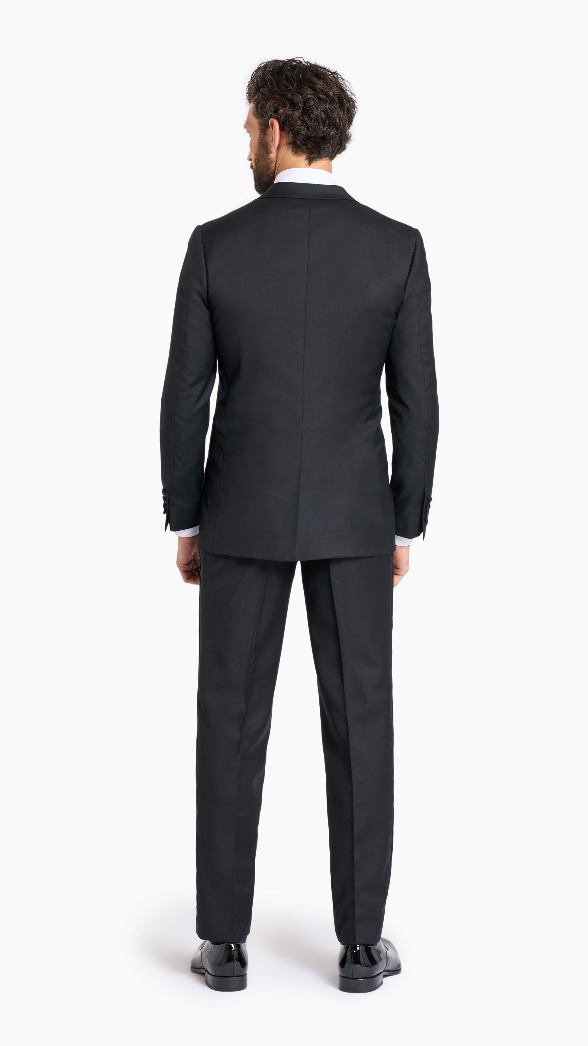 ES Essentials Black Custom Tuxedo Suit