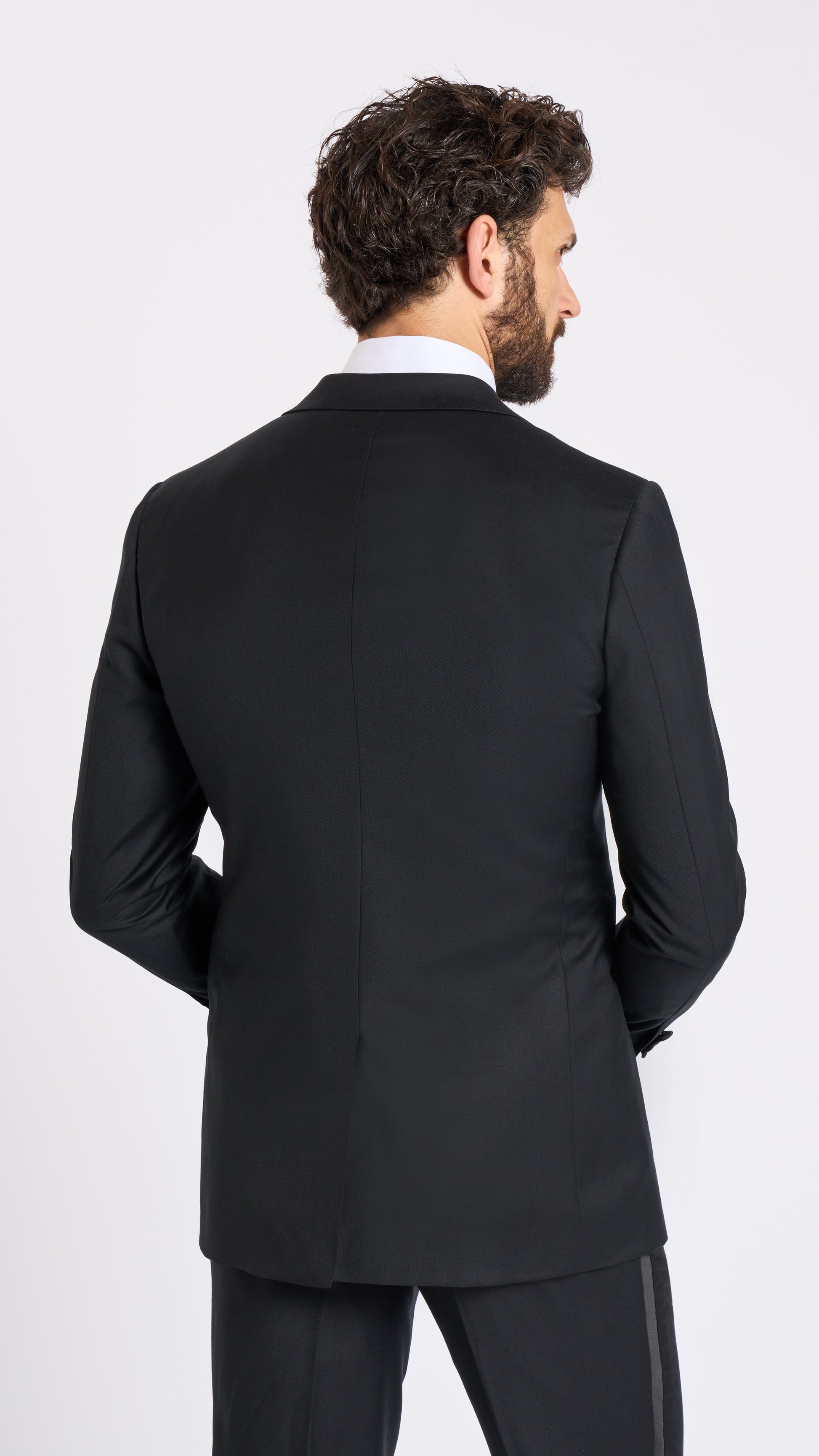 ES Essentials Black Custom Tuxedo Suit