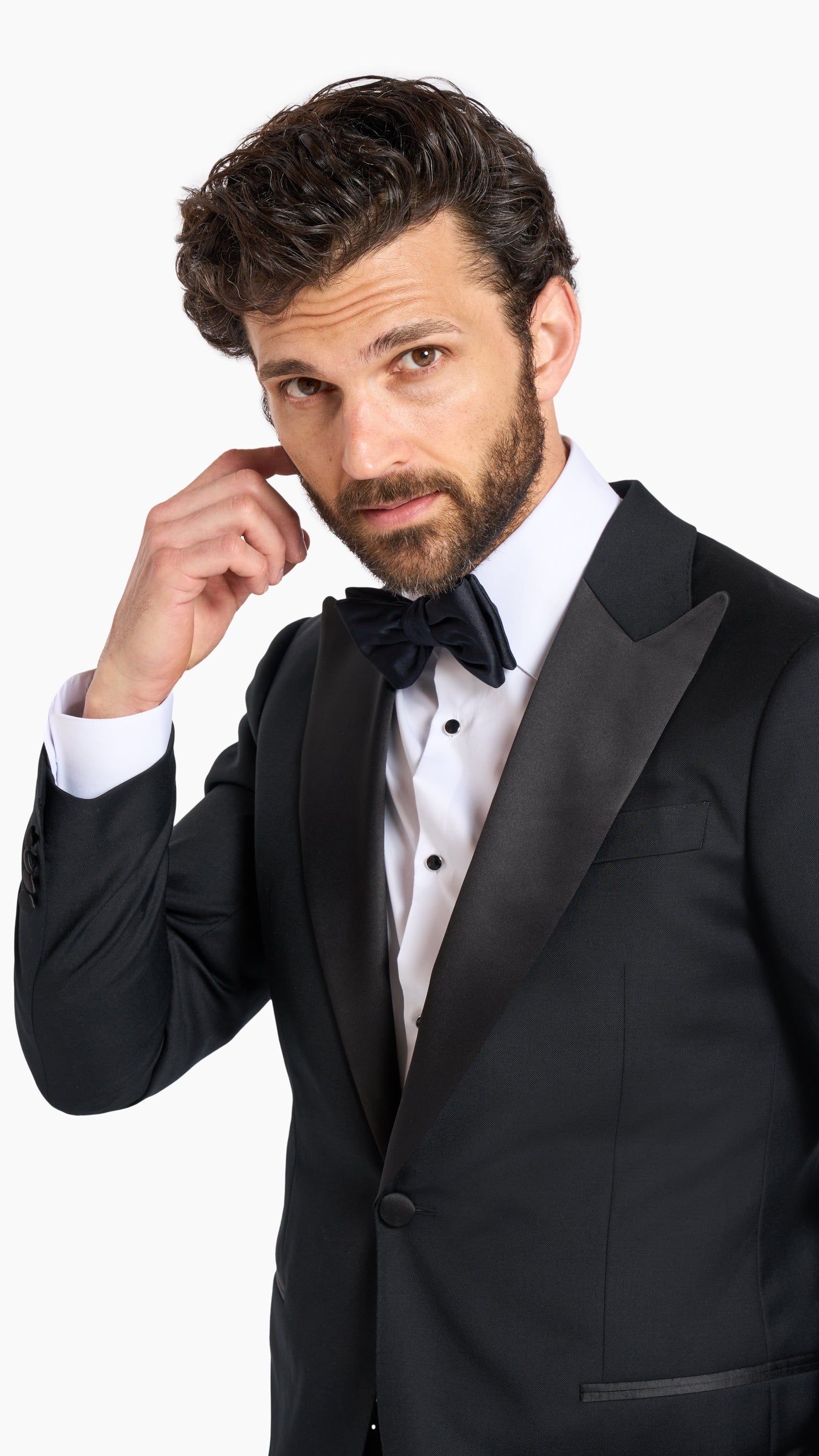 ES Essentials Black Custom Tuxedo Suit