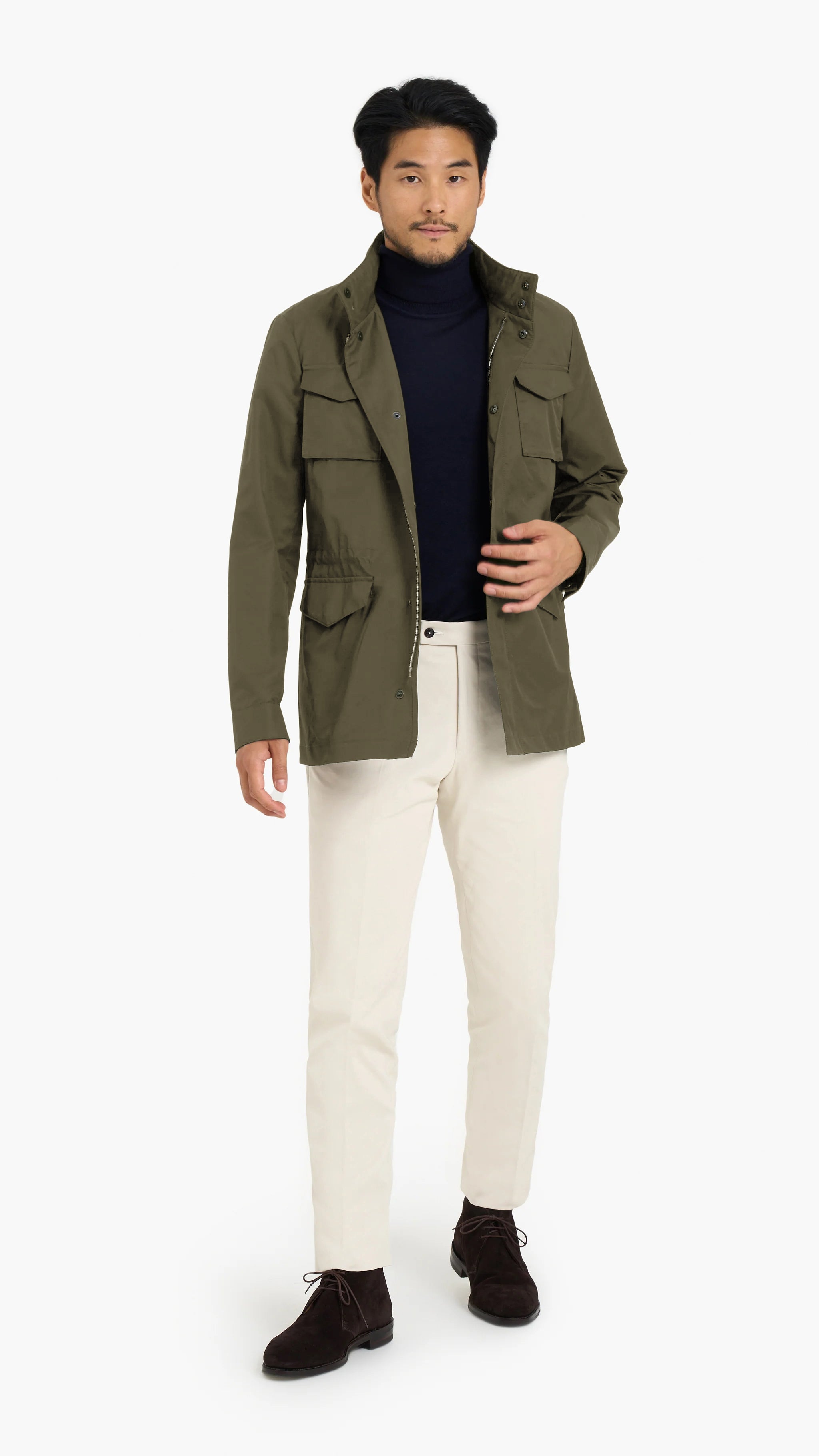 Olive green field online jacket mens