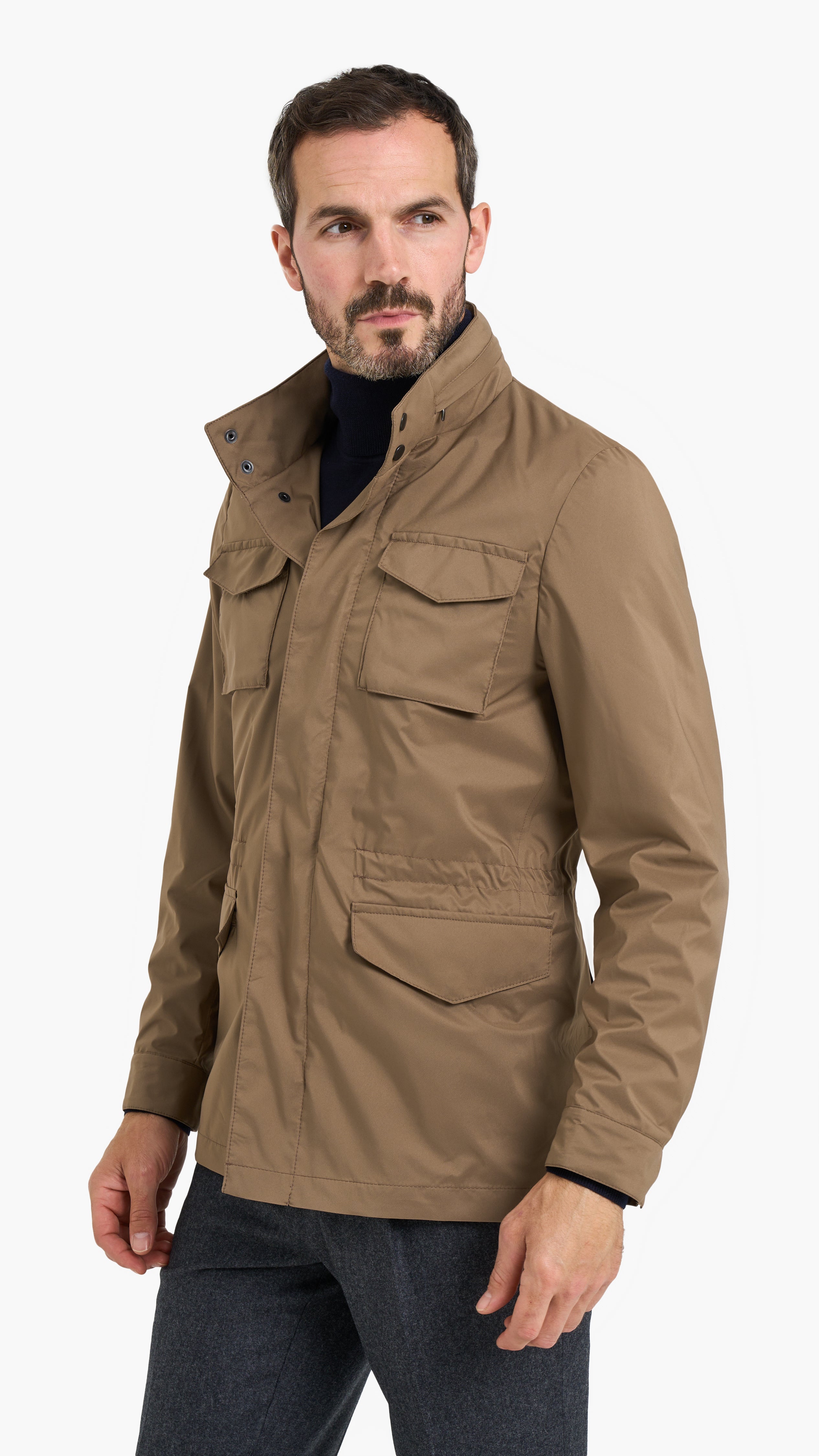 Brown Lightweight Field Jacket Edit Suits Co