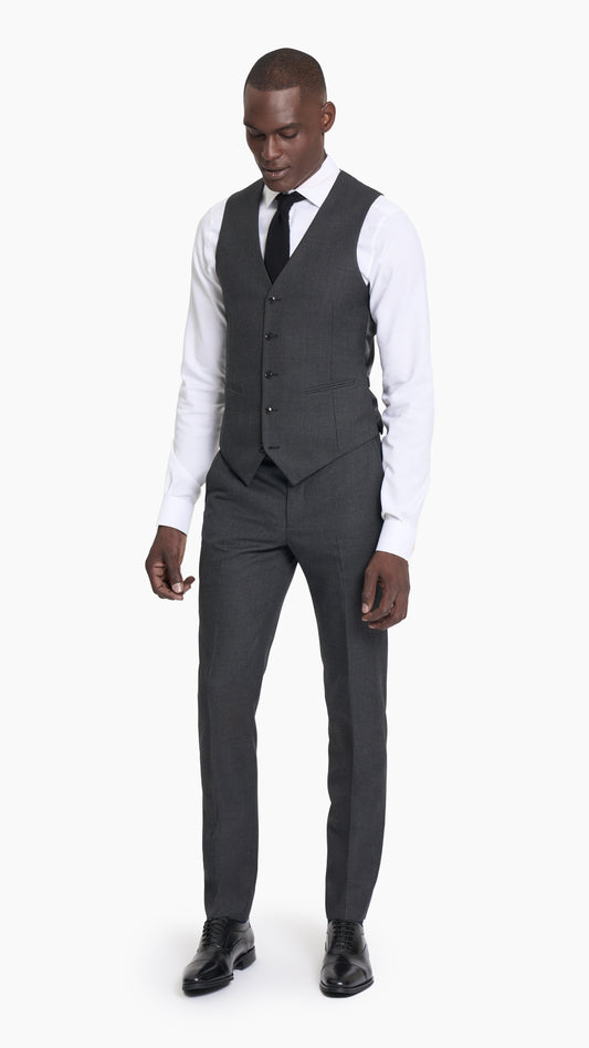 Holland & Sherry Charcoal Grey Twill Custom Waistcoat