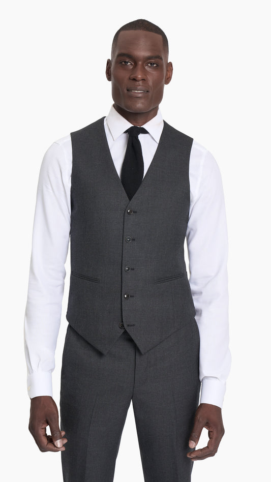 Holland & Sherry Charcoal Grey Twill Custom Waistcoat