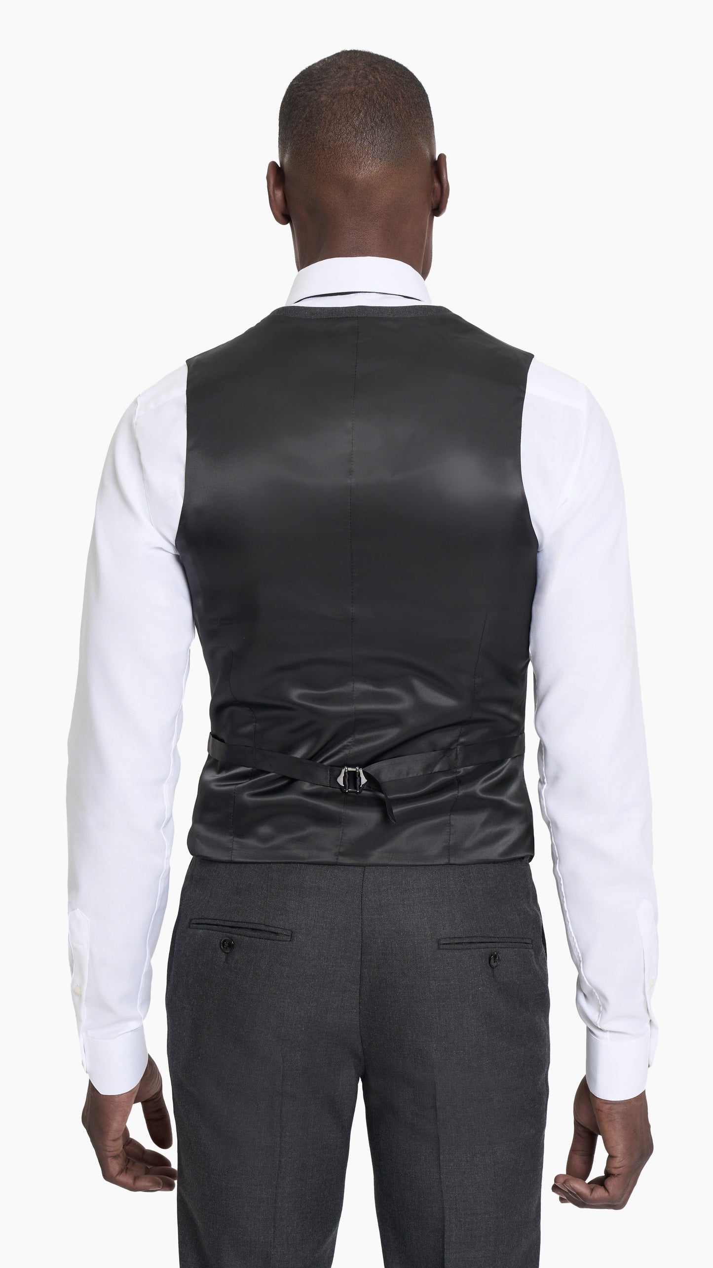 Holland & Sherry Charcoal Grey Twill Custom Waistcoat