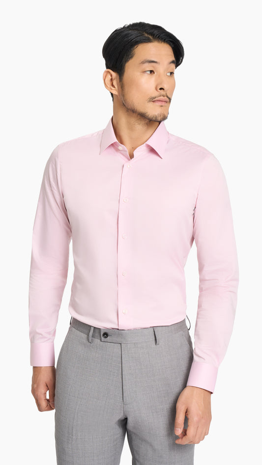 Fine Pink Twill Easy Iron Custom Shirt