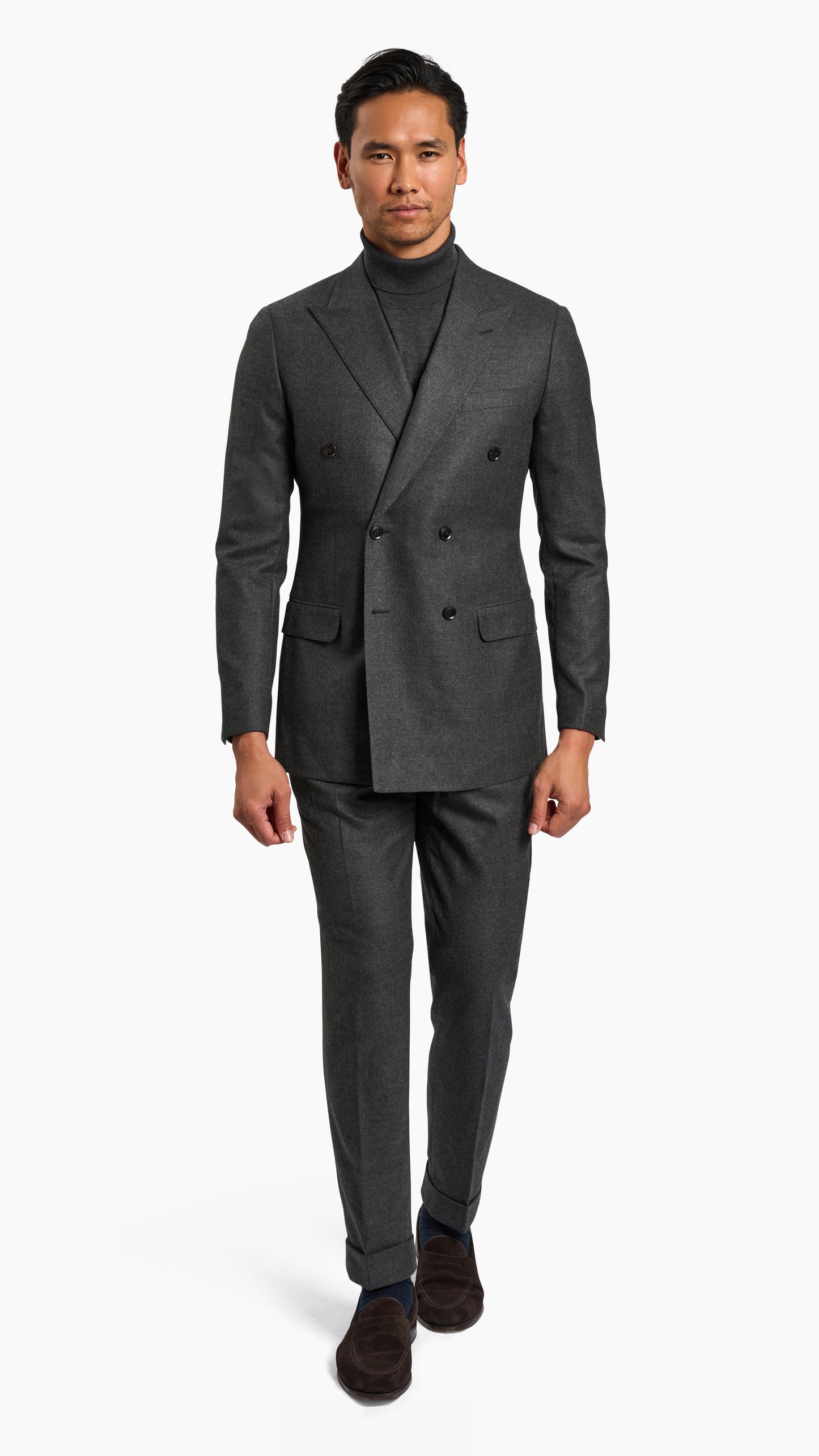 Holland & Sherry Charcoal Flannel Suit