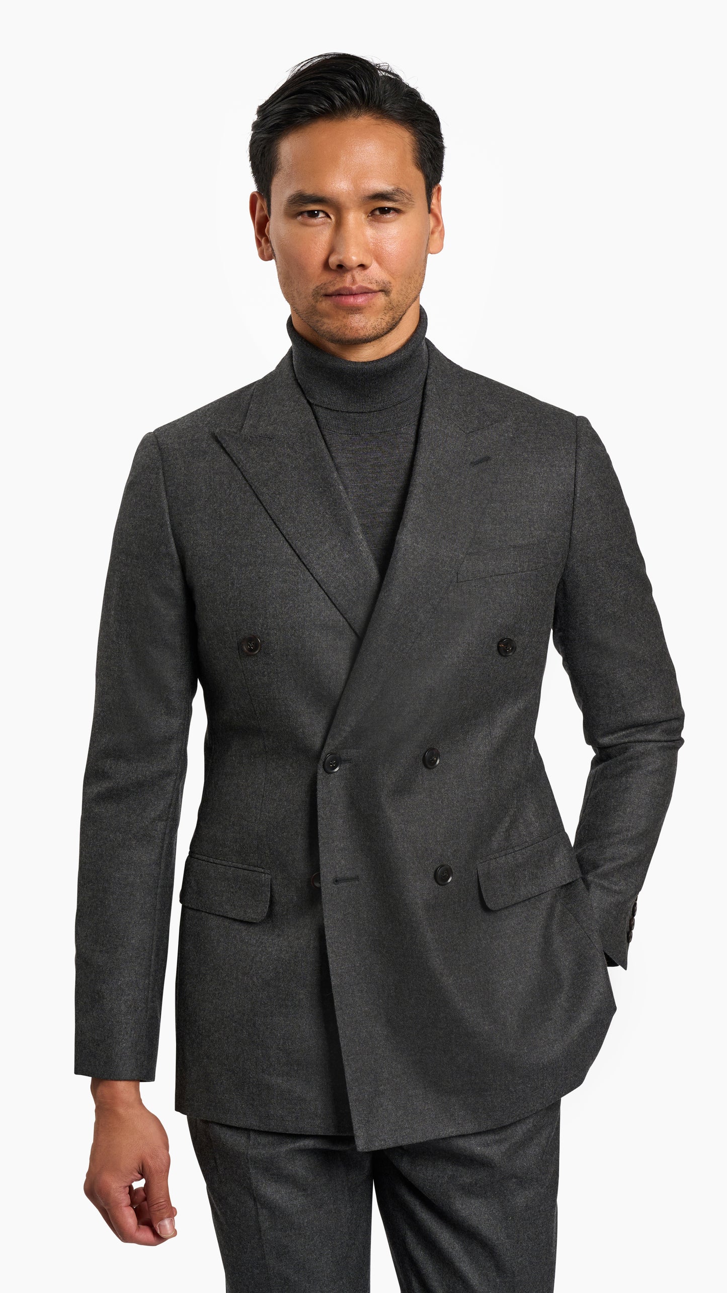 Holland & Sherry Charcoal Flannel Suit