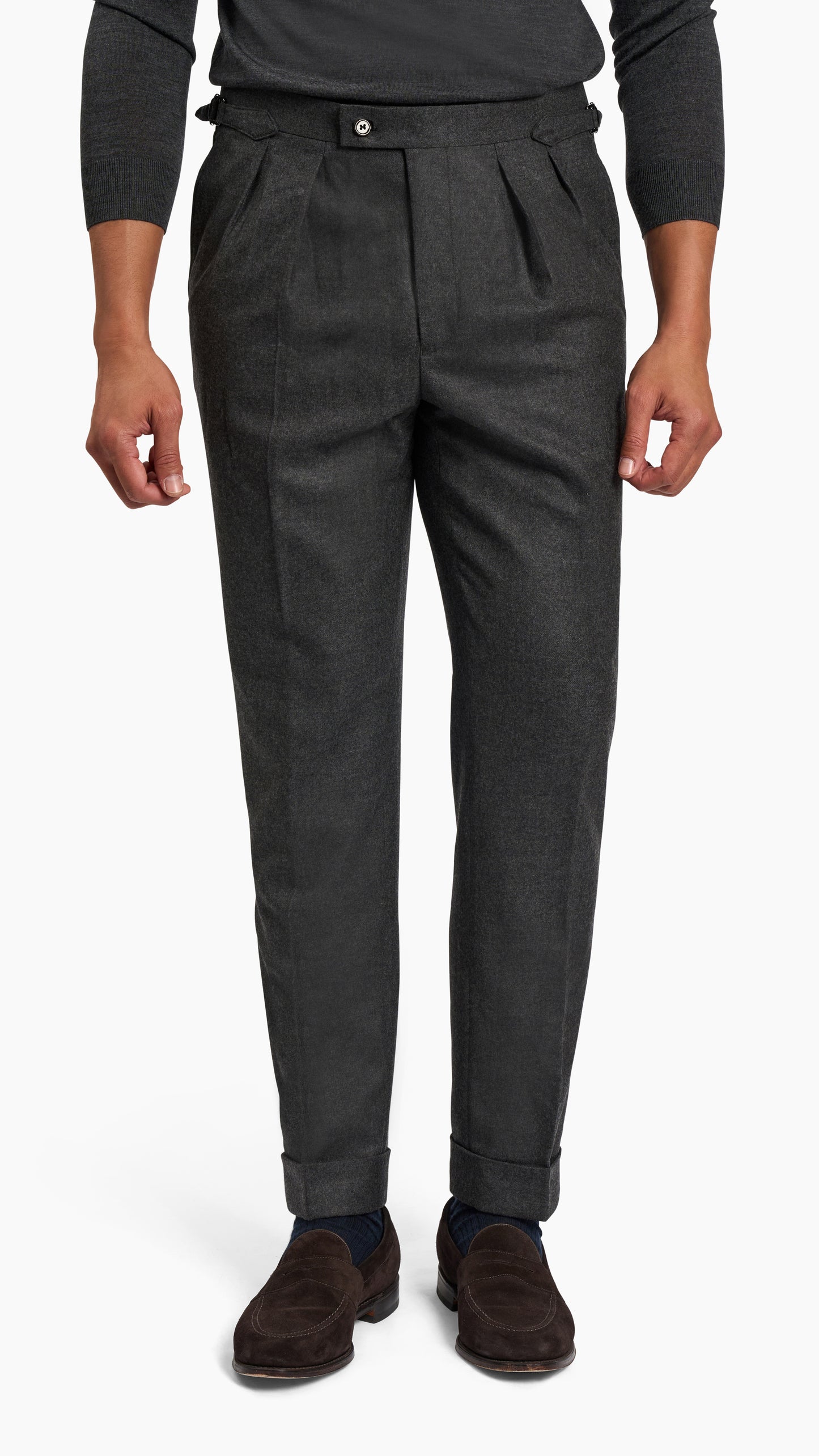 Holland & Sherry Charcoal Flannel Suit