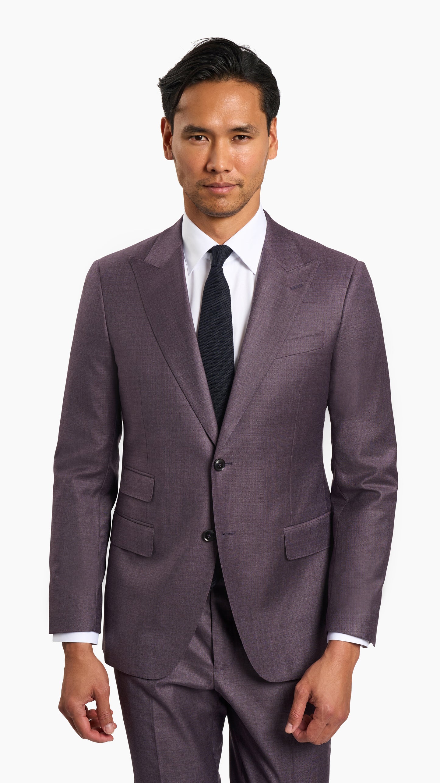 Scabal Burgundy Wool Suit