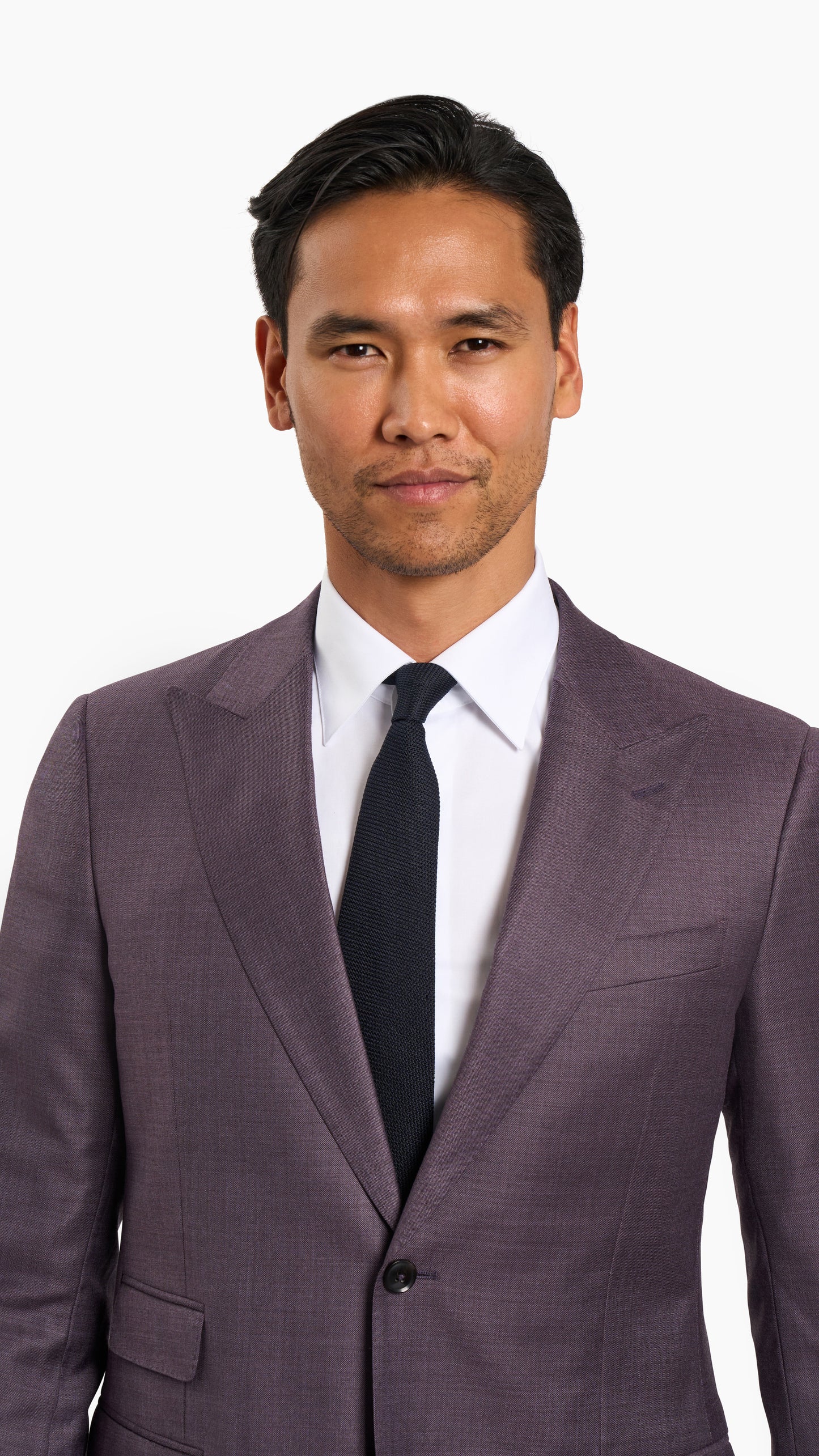 Scabal Burgundy Wool Suit