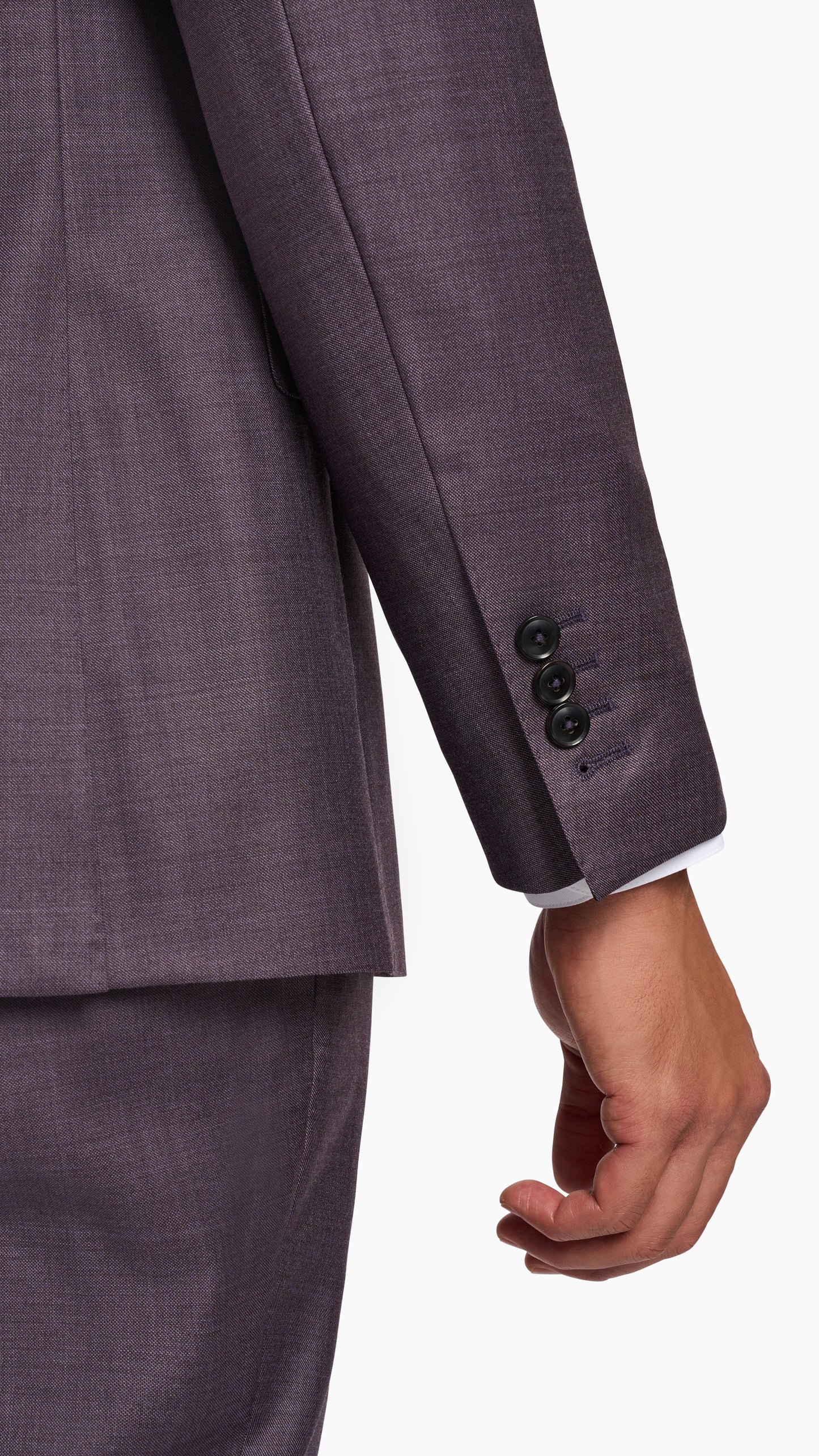 Scabal Burgundy Wool Suit