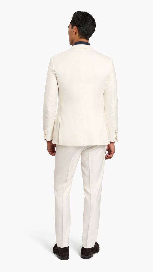 Huddersfield Bamboo White Tuxedo Jacket