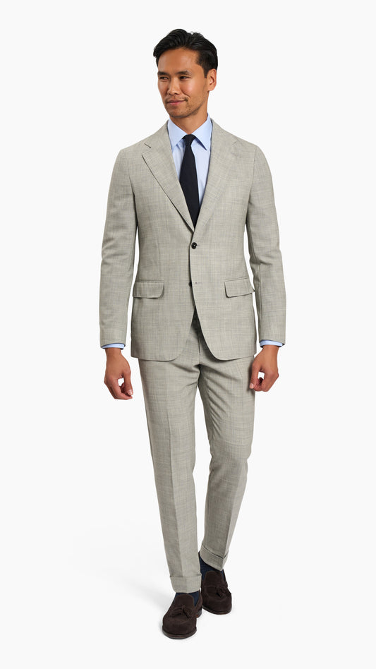 Huddersfield Light Grey Wool Suit