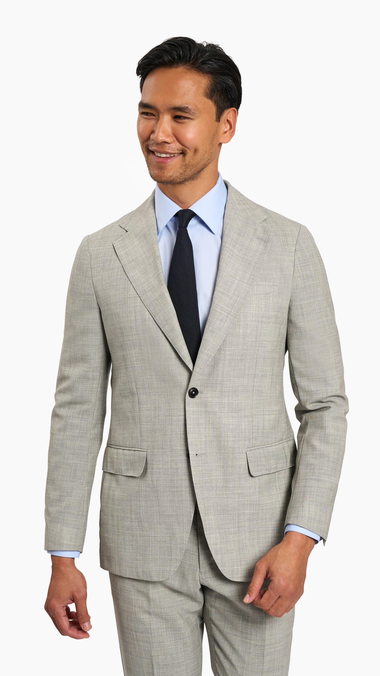 Huddersfield Light Grey Wool Suit