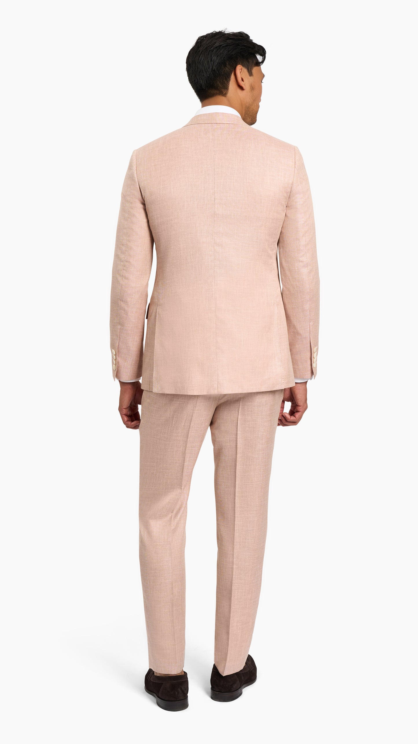 Dormeuil Blush Pink Linen Suit