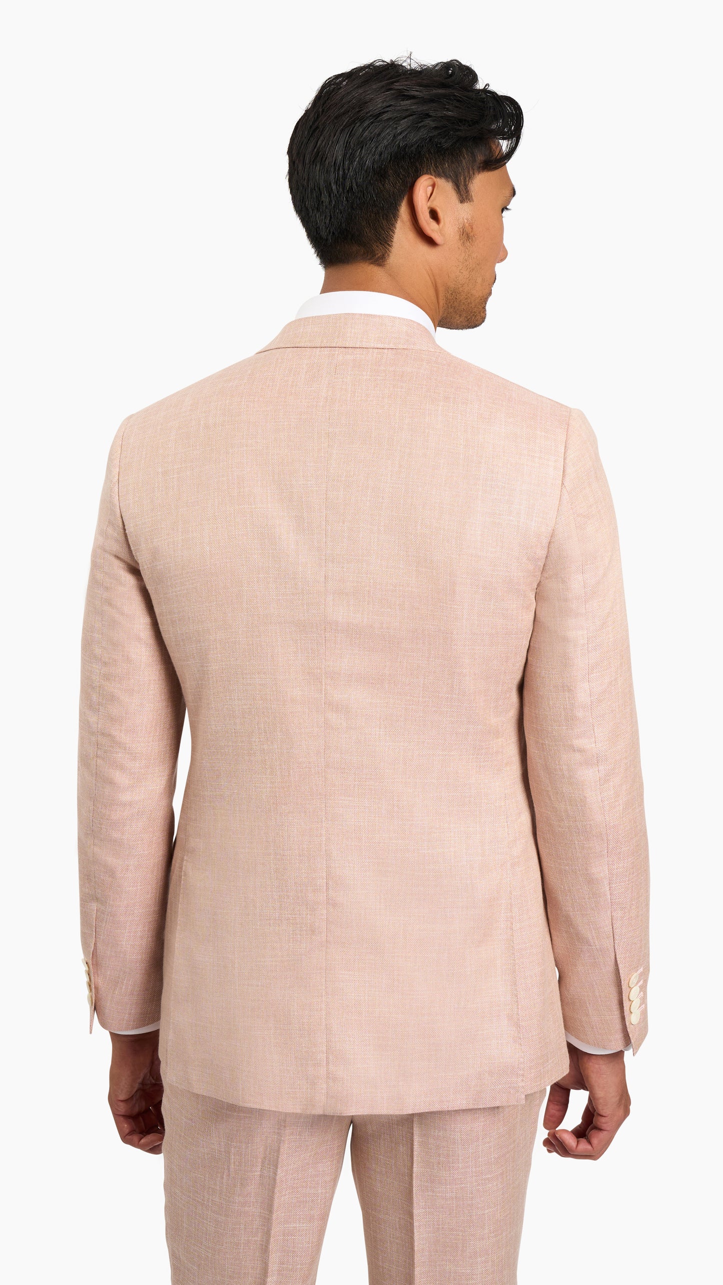 Dormeuil Blush Pink Linen Suit