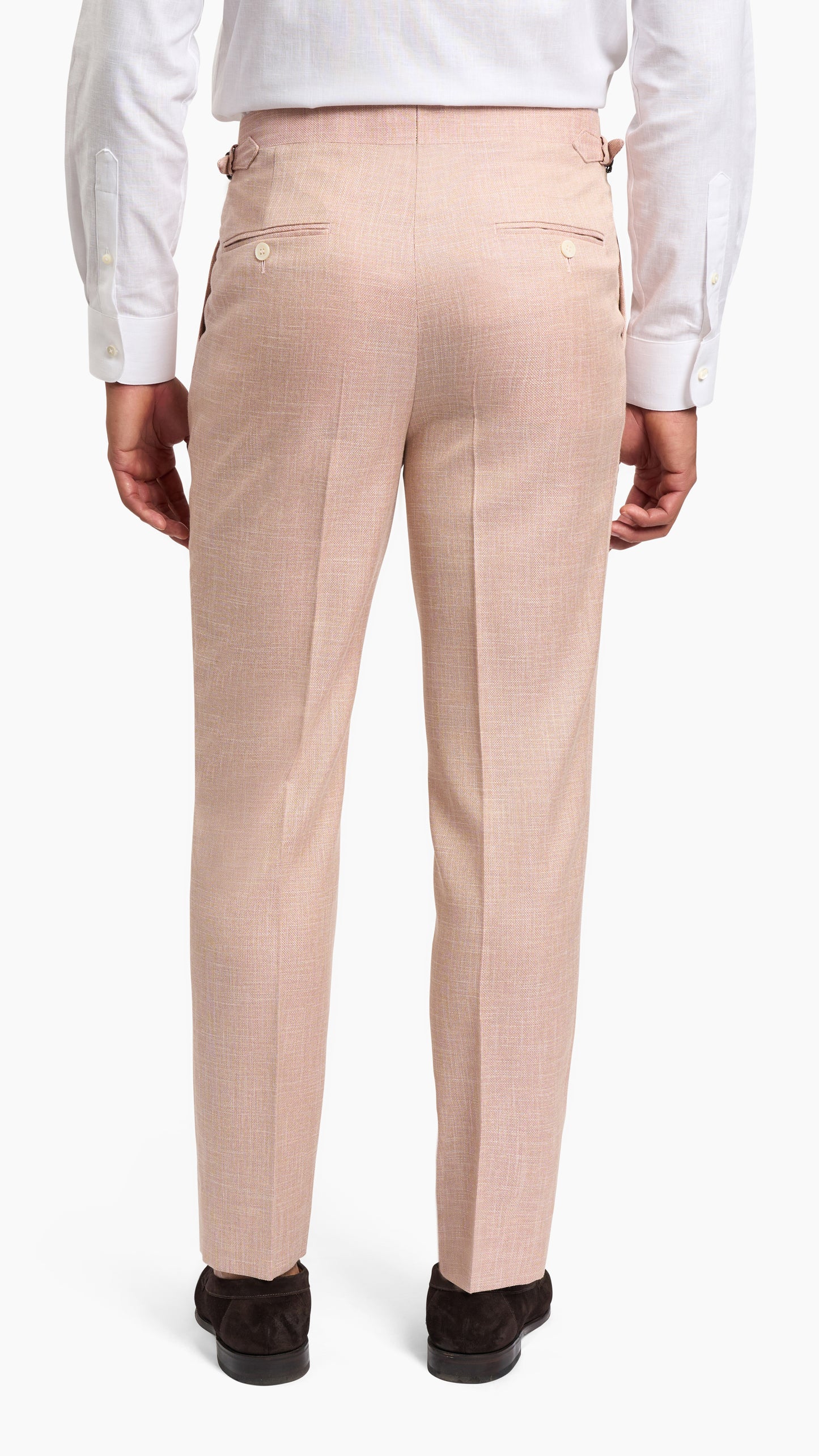 Dormeuil Blush Pink Linen Suit