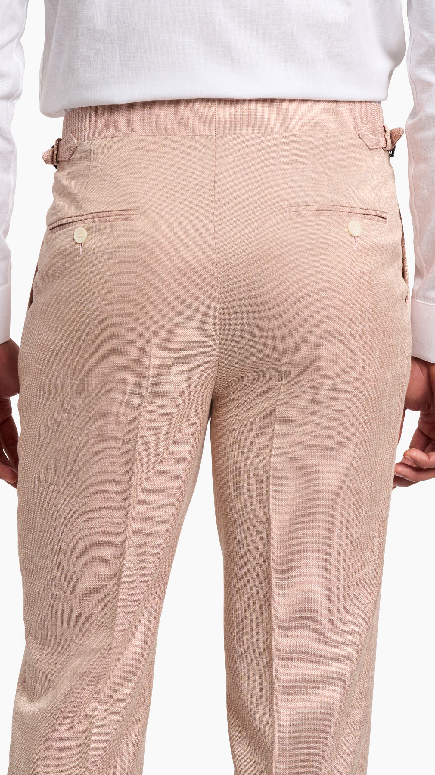 Dormeuil Blush Pink Linen Suit