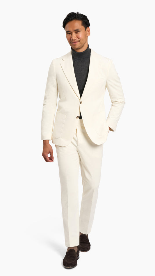 Loro Piana Cream Corduroy Suit