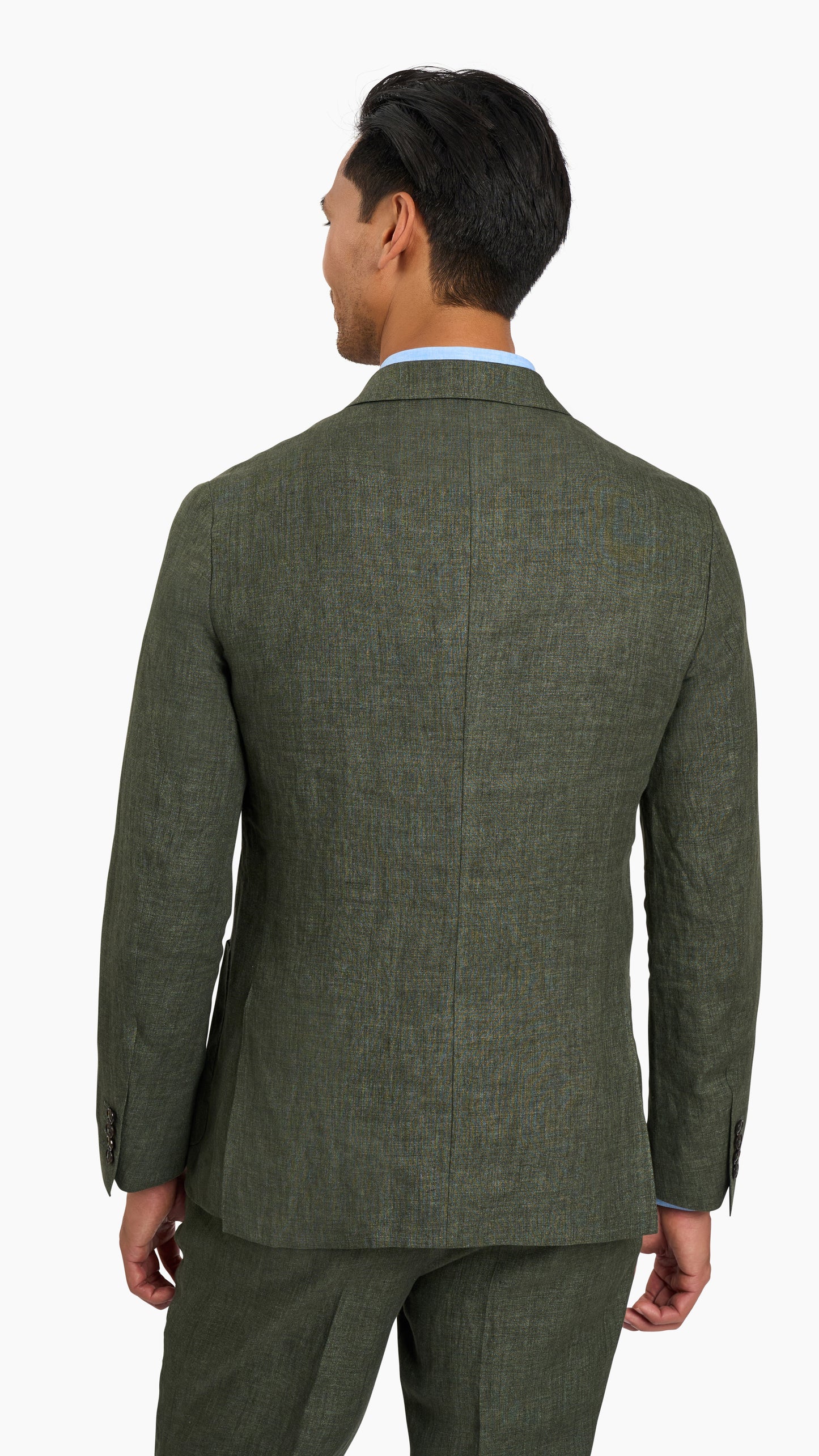 Scabal Dark Green Linen Suit