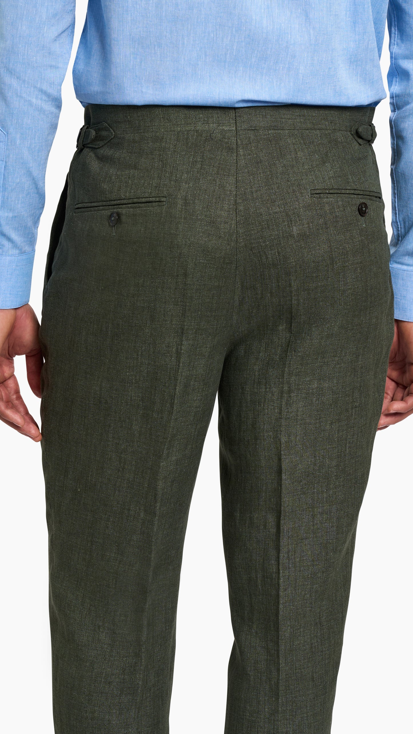 Scabal Dark Green Linen Suit