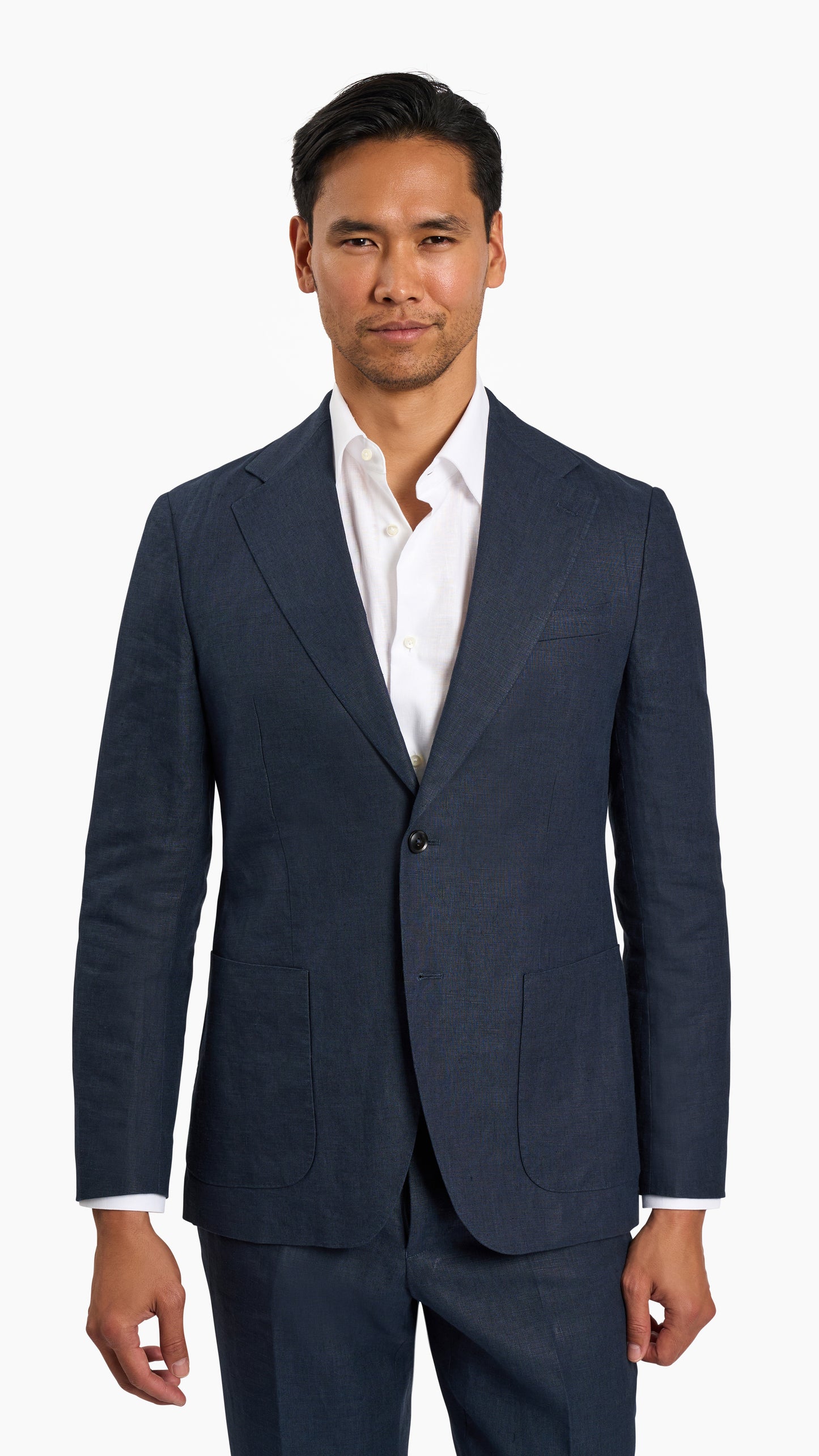 Scabal Navy Linen Suit