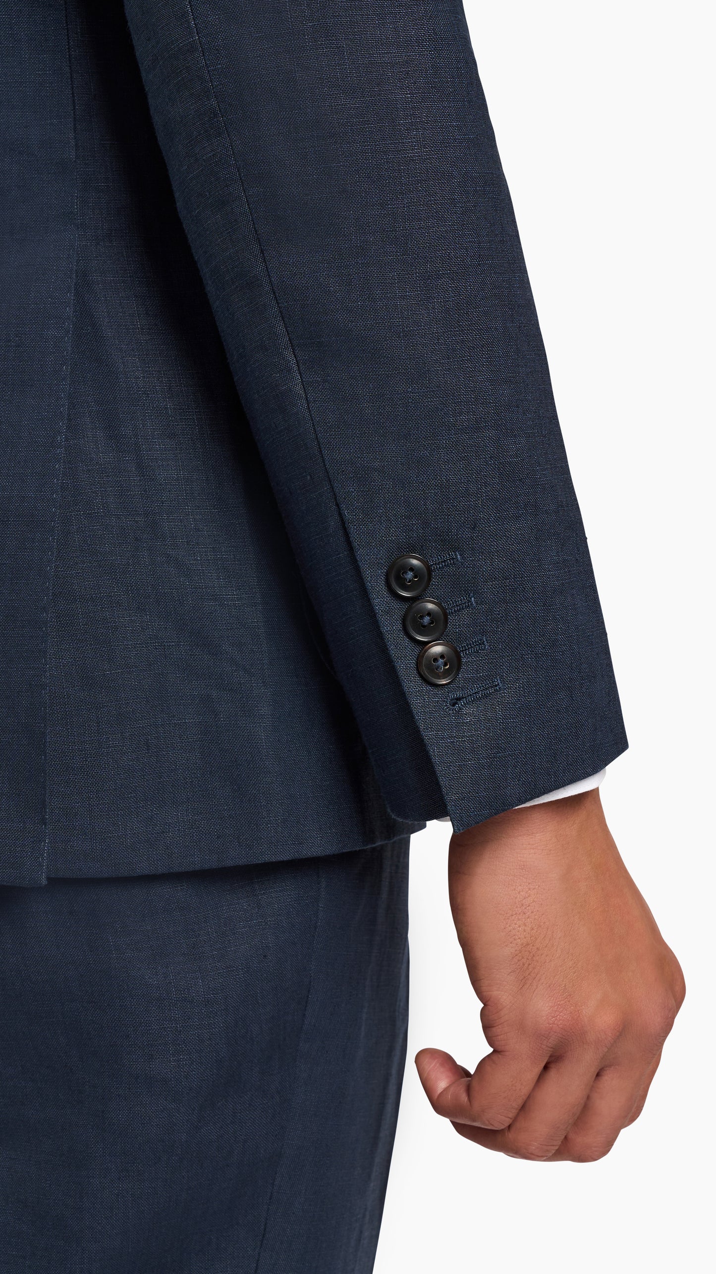 Scabal Navy Linen Suit