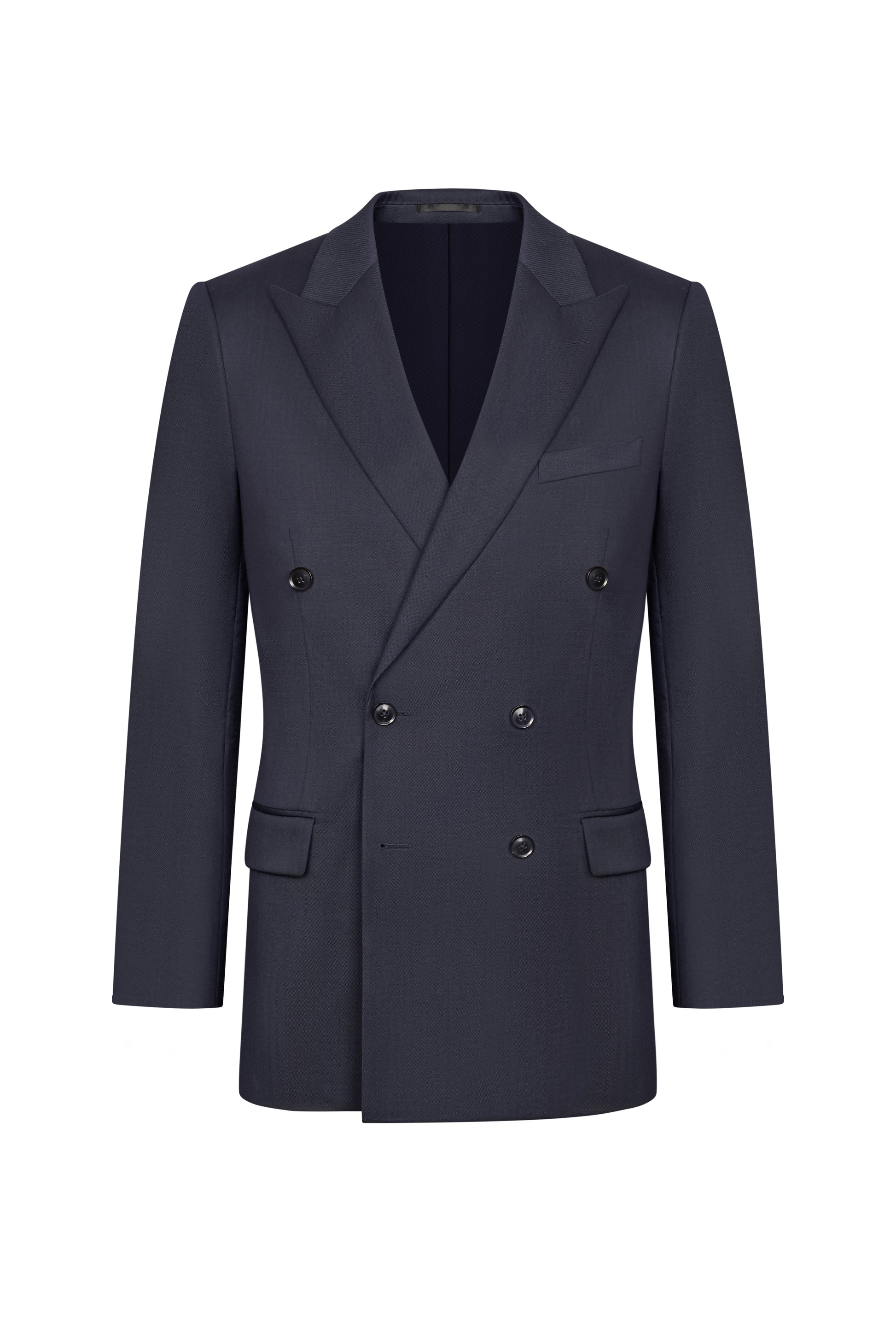 Midnight Blue Sharkskin Custom Jacket